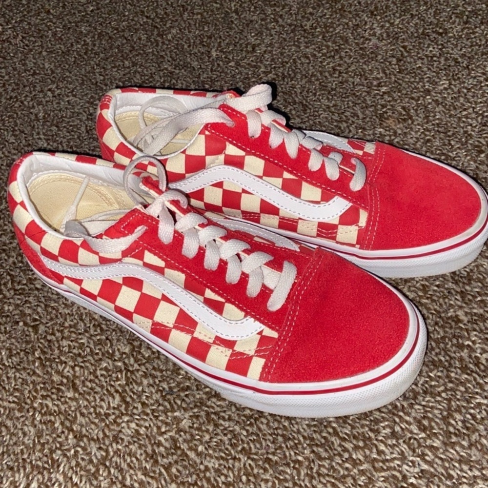 Red checkered vans